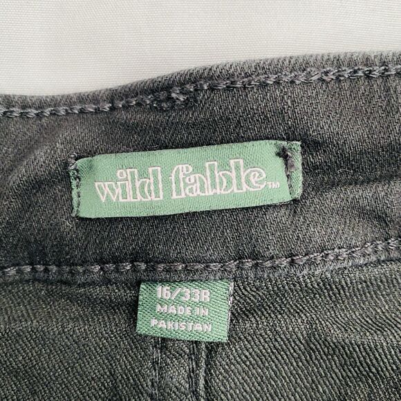 Wild Fable Highest Rise Jean Shorts Women's Plus Size 16/33 Regular Black Denim - Picture 5 of 7